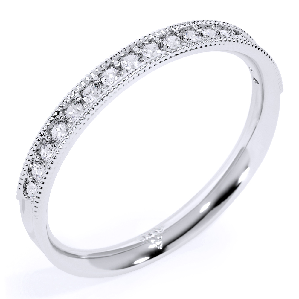 White gold vintage eternity ring with diamonds FIRESC