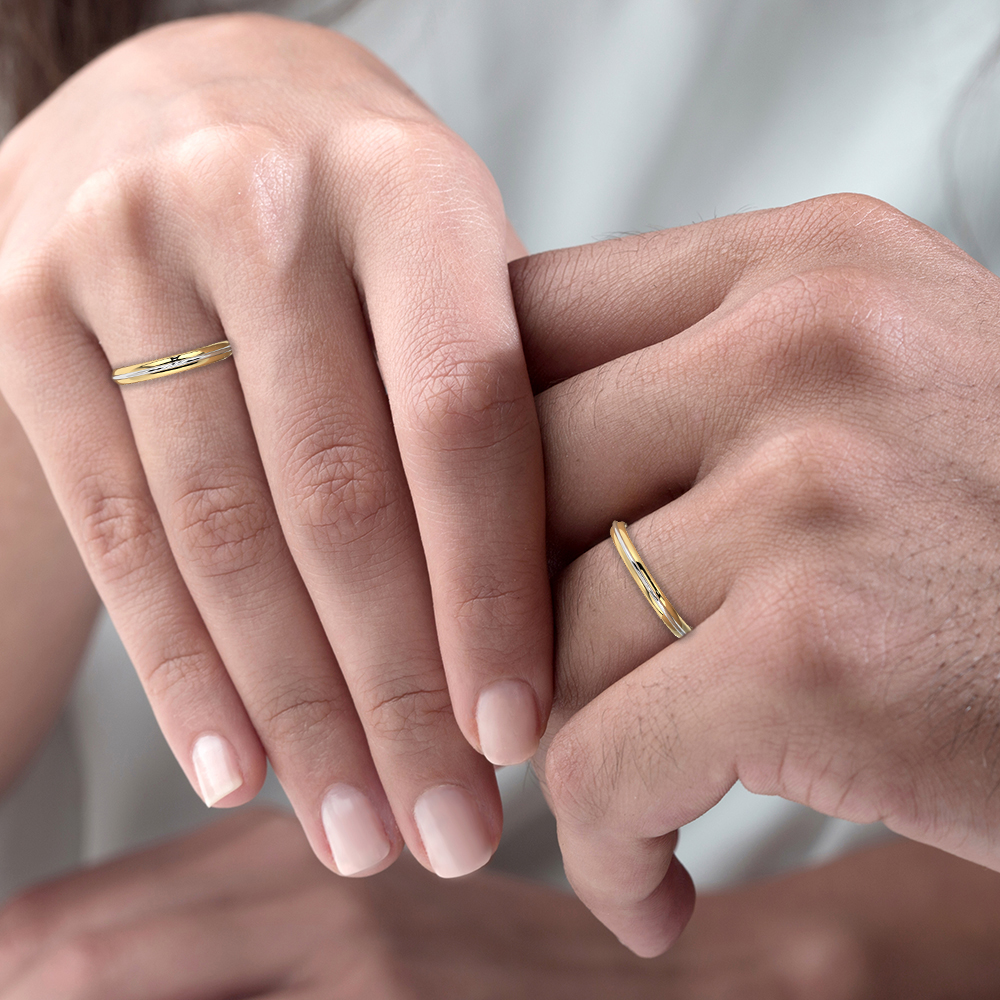 Slim white gold wedding band deals